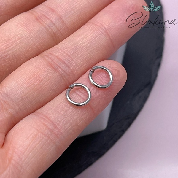 8*1,2 мм Цвет серебро, Колечки разъемные уп. 1 гр