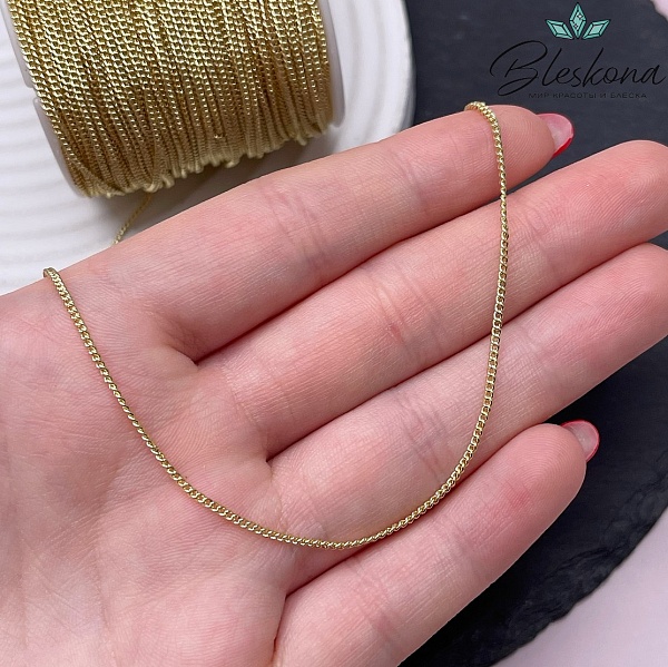 Цепь №82-1 цвет золото 1,5 мм