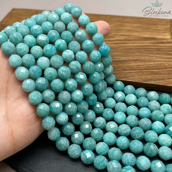 Амазонит алмазная огранка 9,5 мм