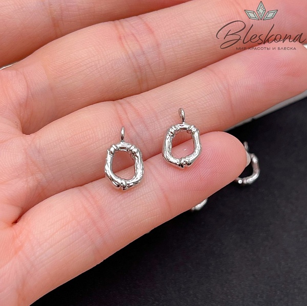 12 мм Цвет серебро, Буквы веточки O 