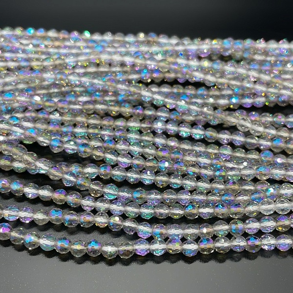 4 мм Стекло Lux, шар, цвет песочный с переливом