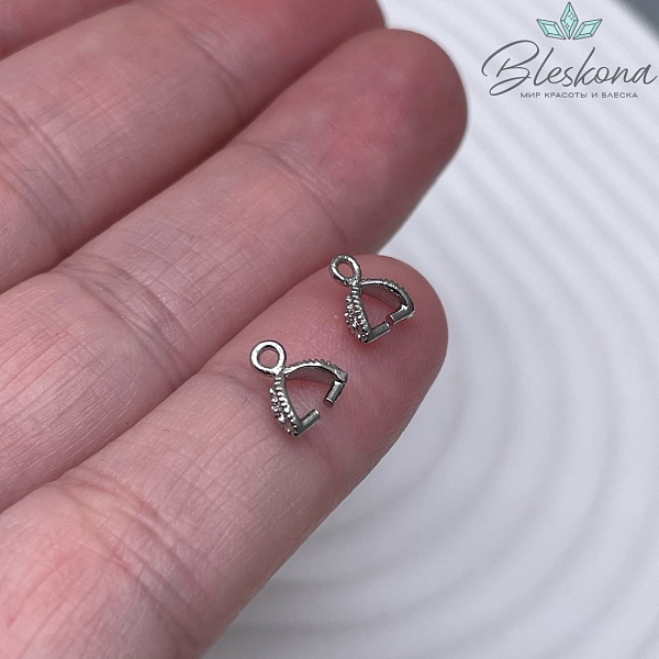 7*2 мм Цвет серебро, Бейл Зажимной точки