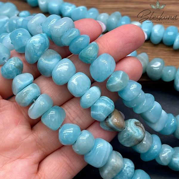 Оникс фриформ голубой (6-10)*(10-15) мм