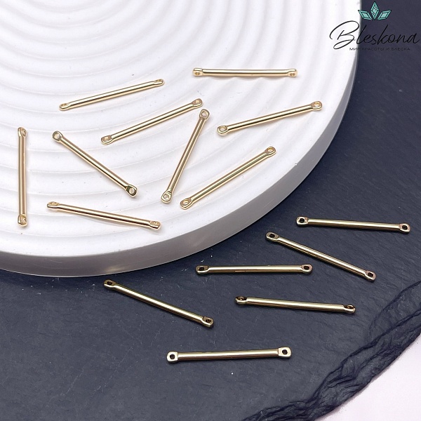 25 мм Цвет золото, Коннектор палочка круглая 