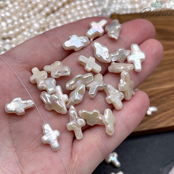 13*8мм Жемчуг Крест №1 штучно вертикальный