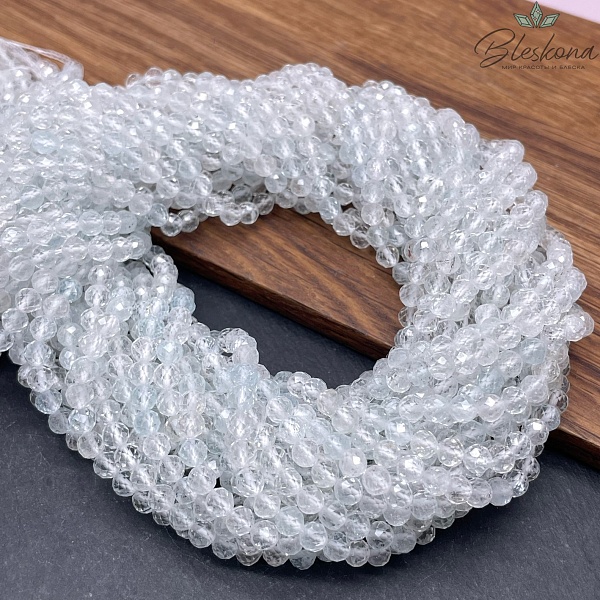 Топаз белый алмазная огранка 4,5 мм