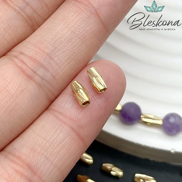 6*3 мм Цвет серебро, Бусина резная