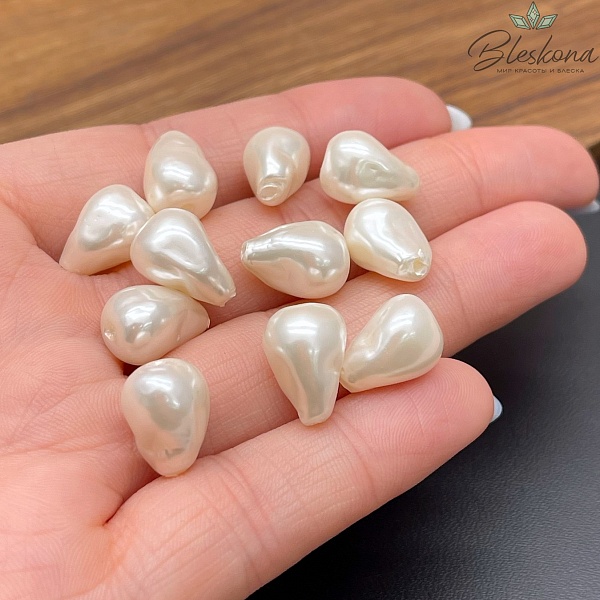 9*13 мм, Жемчуг Майорка, цвет пудровый (штучно)