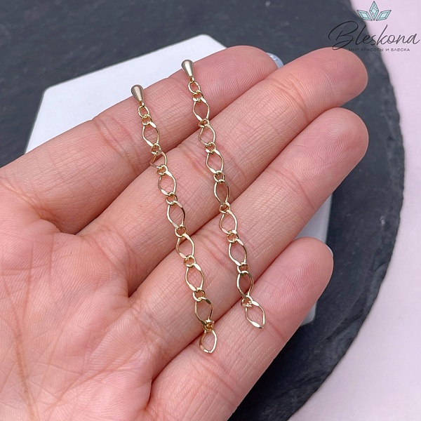 6 см Цвет золото, Удлинительная цепочка капля