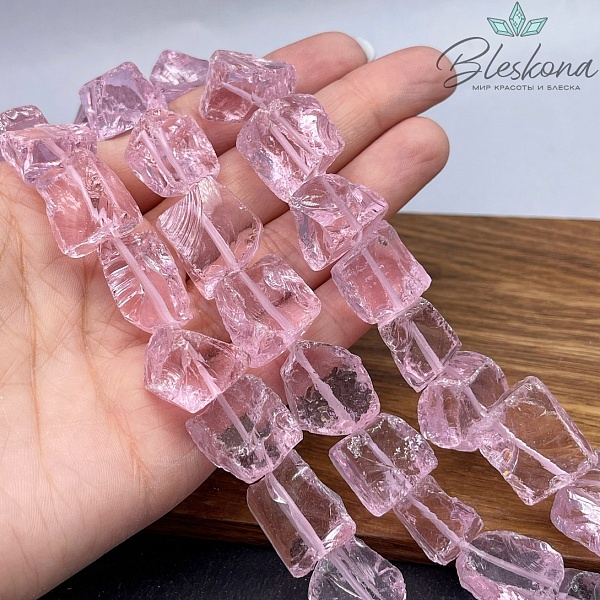  Аквакварц куски розовый (18-23)*(12-15)мм