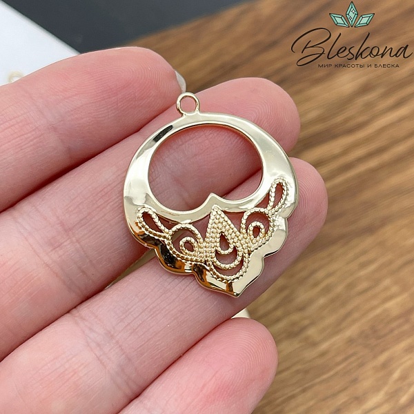 30,5*26 мм Цвет золото, Подвеска Этно №7
