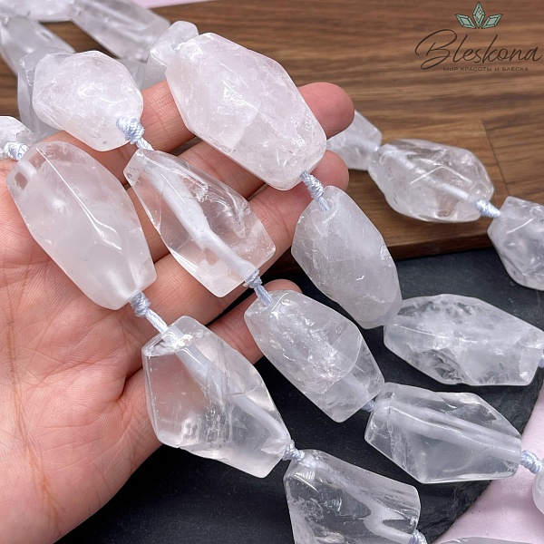 Горный хрусталь фриформ огранка (30-40)*(16-21) мм