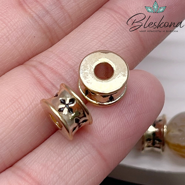 8,6*5,8 мм Цвет золото, Бусина разделитель крестики