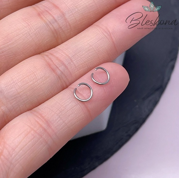 6*0,8 мм Цвет серебро, Колечки разъемные уп. 1 гр