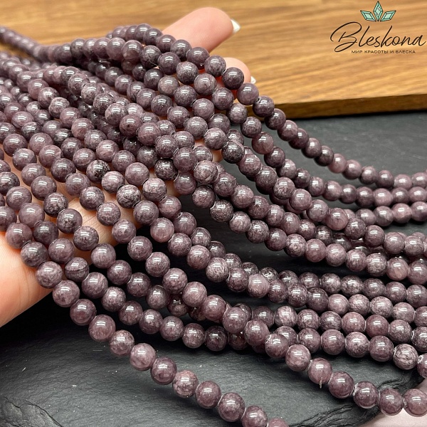 Оникс темно-лиловый 6 мм (кальцитовый)