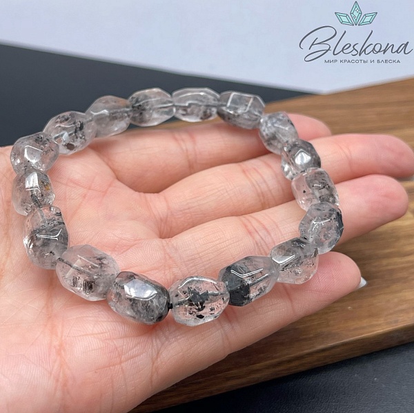 Херкимерский алмаз (кварц) галтовка огранка (8-9)*(11-13) мм сет 20 см