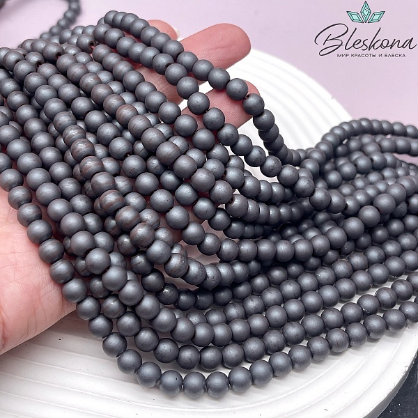 6 мм Гематин имитация, цвет Графит