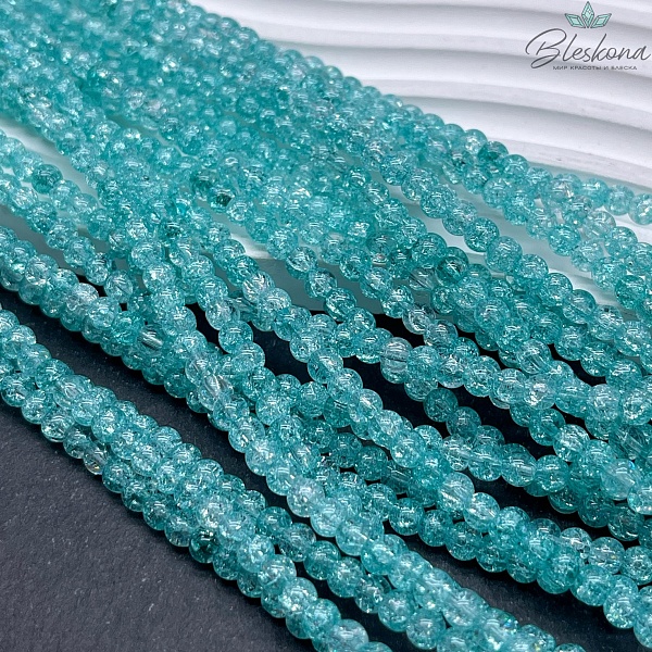 Кварц снежный мятный (имитация) 4 мм