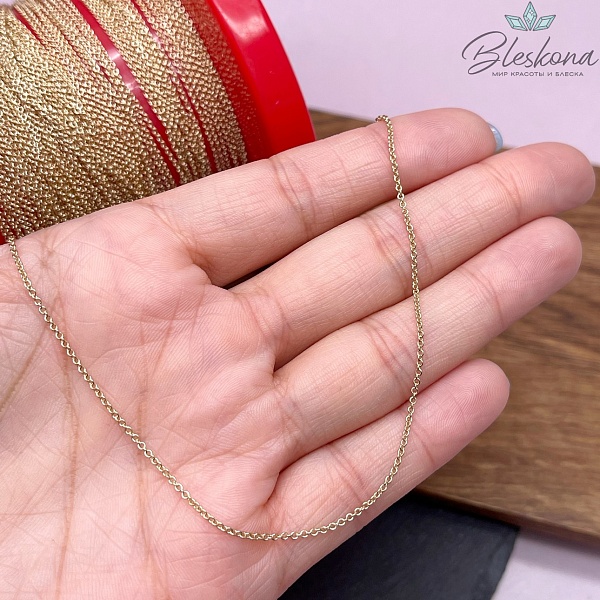 Цепь №1-1 Цвет золото 1,2*1,2 мм 