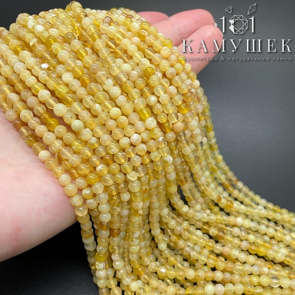 Опал желтый 4 мм