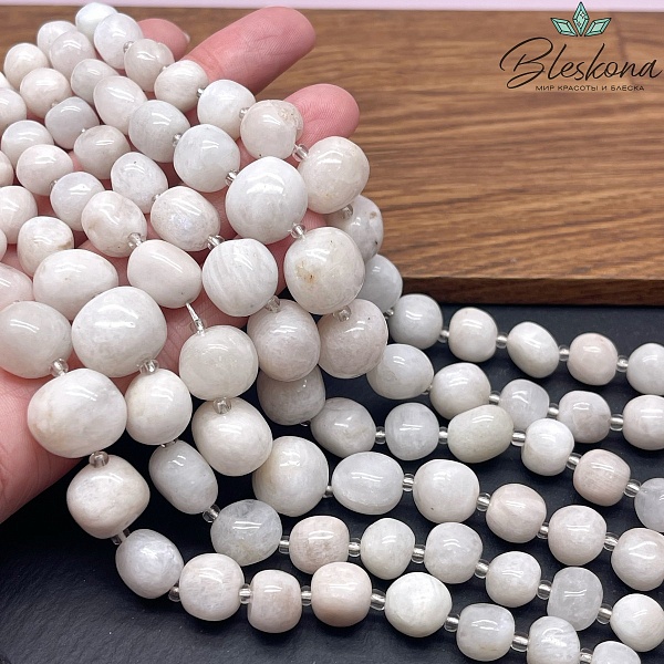 Лунный камень галтовка на увеличение 6,5-15 мм 