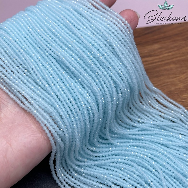 Лунный камень голубой тонированный (имитация) 2 мм