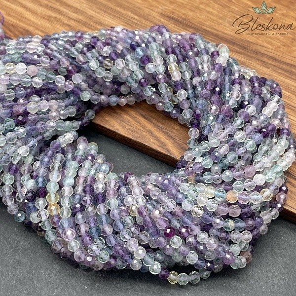 Флюорит алмазная огранка №1 4 мм