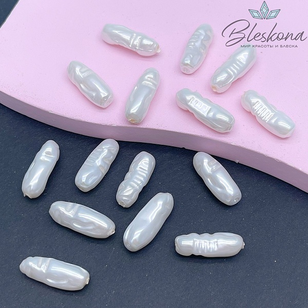 7*21 мм, Жемчуг Майорка белая (штучно)