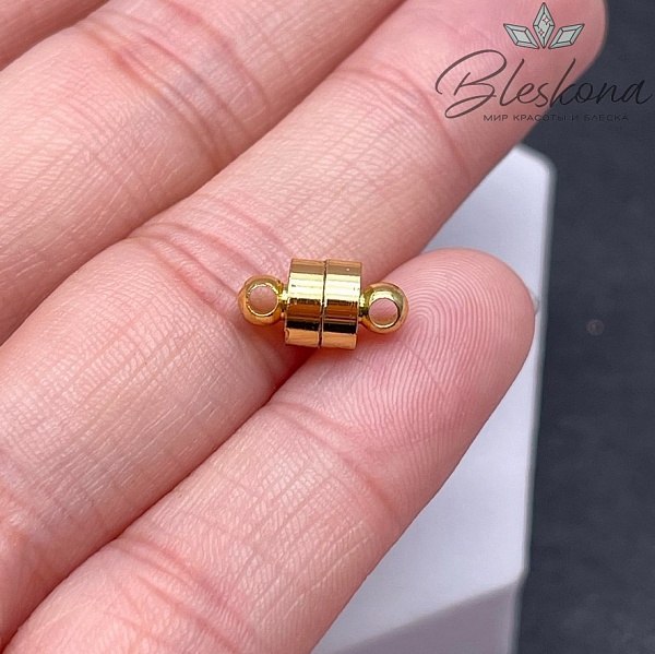 13*6мм Цвет золото, Замок магнитный цилиндр Люкс 