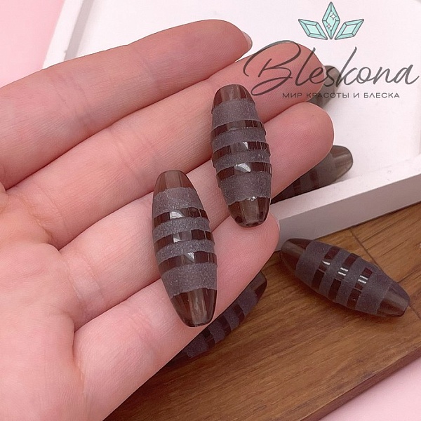 Бусина Дзи Полосатая 30*11 мм