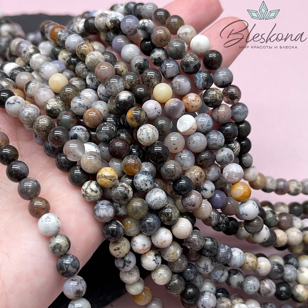 Агат дендритовый 6 мм