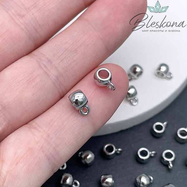 5,5*3,6 мм Цвет серебро, Бейл неразъемное кольцо