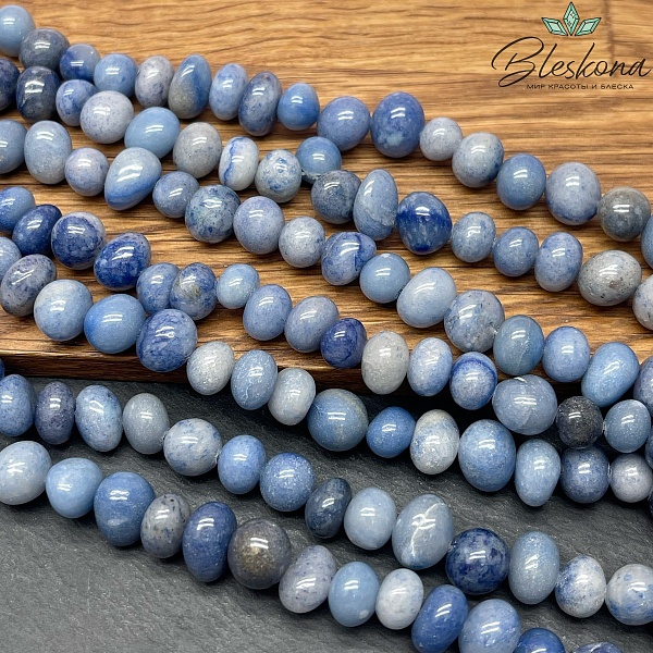  Авантюрин синий галтовка (6-9)*(8-10) мм