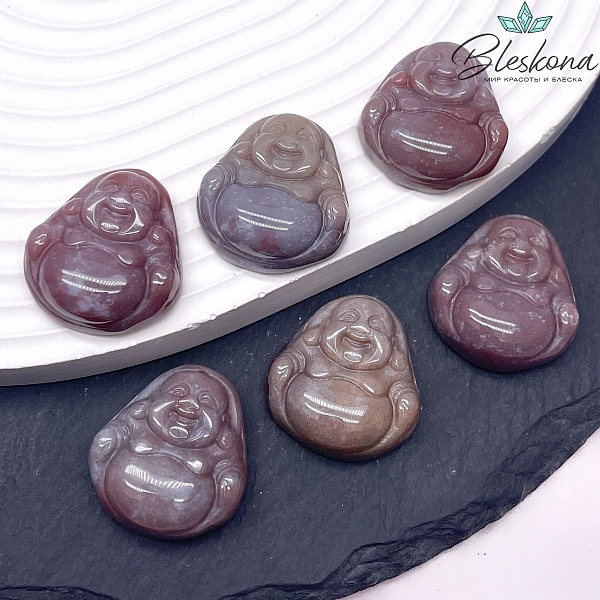 23*24 мм Подвеска Улыбающийся Будда (Хотэй) Агат Индийский