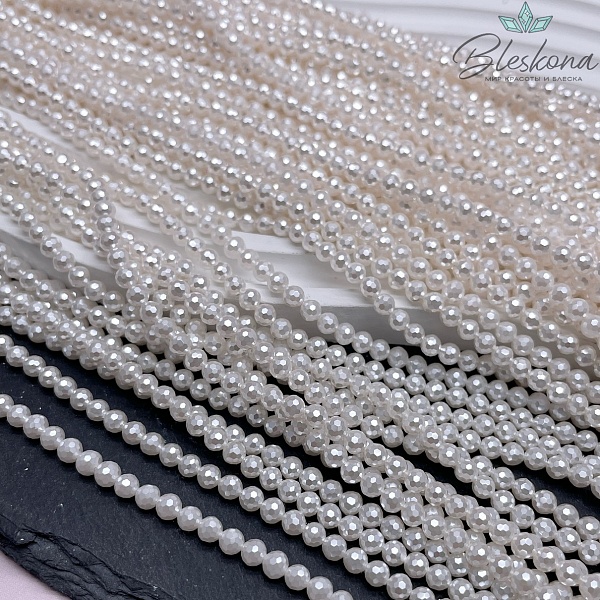 Жемчуг Майорка огранка, цвет бледно- розовый 3 мм