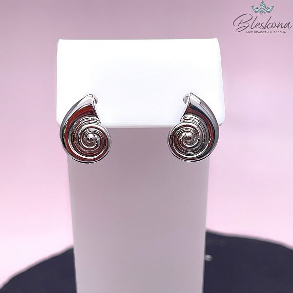 16*11 мм Цвет серебро, Швензы ракушка улитка Люкс