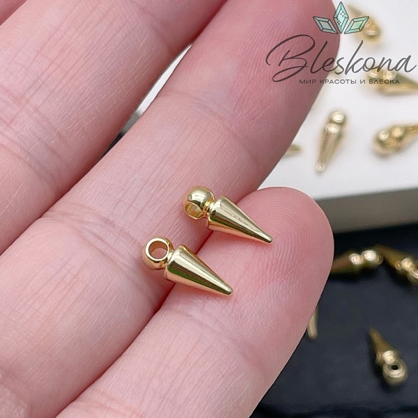 10*3,8 мм Цвет золото, Подвеска шип мини