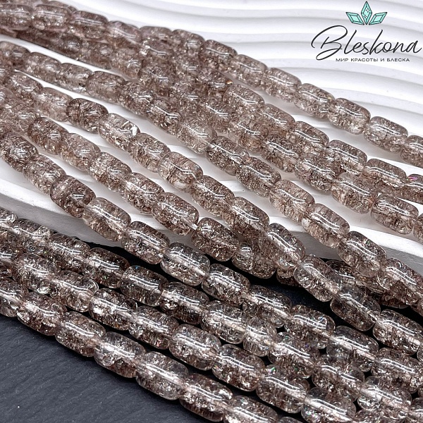 Кварц снежный коричневый бочата 11*8 мм