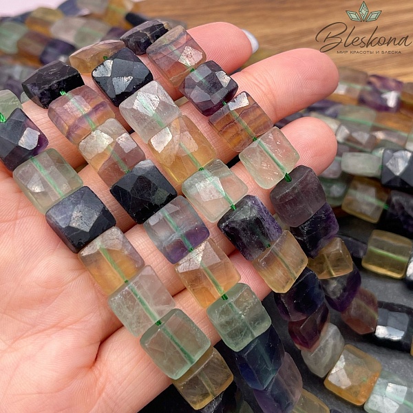 Флюорит квадрат плоский огранка 10-11 мм