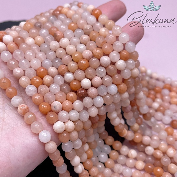 Авантюрин коричневый огранка 6 мм 