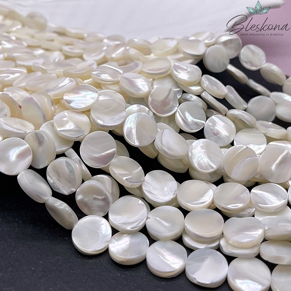 Перламутр белый Круг 12,5 мм