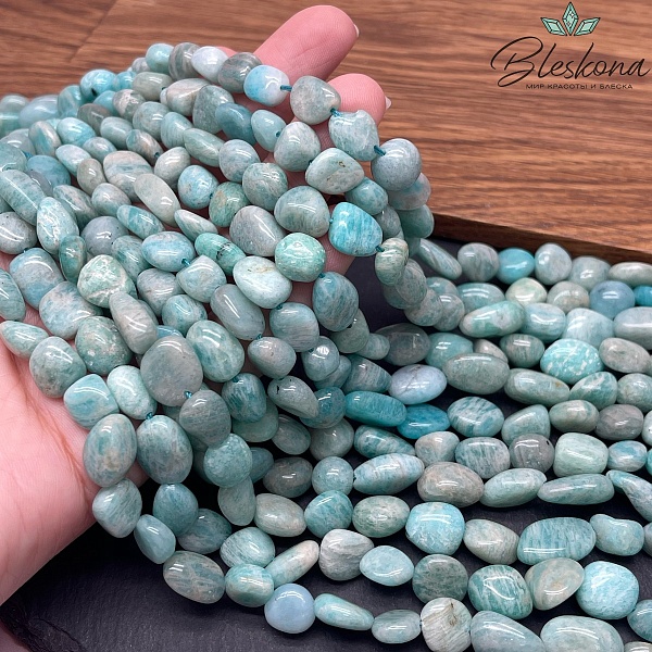Амазонит галтовка (9-13)*(6-8) мм