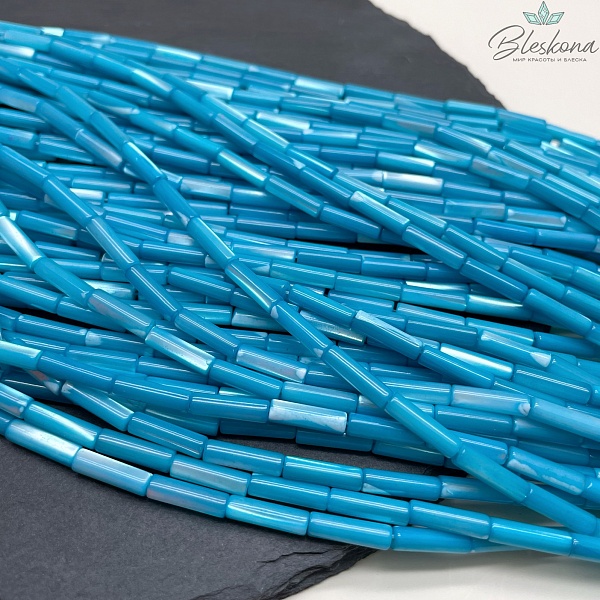 Перламутр ярко-голубой трубочки 13*4 мм 