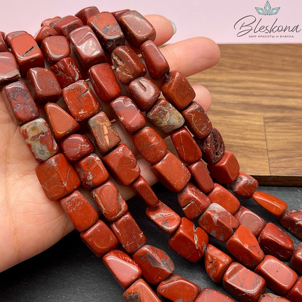 Яшма огненная галтовка фриформ 15*11 мм