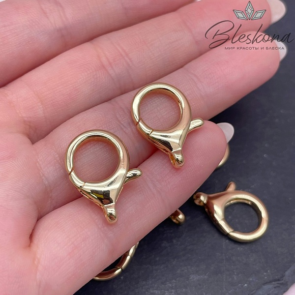 20 мм Цвет золото, Замок округлый 