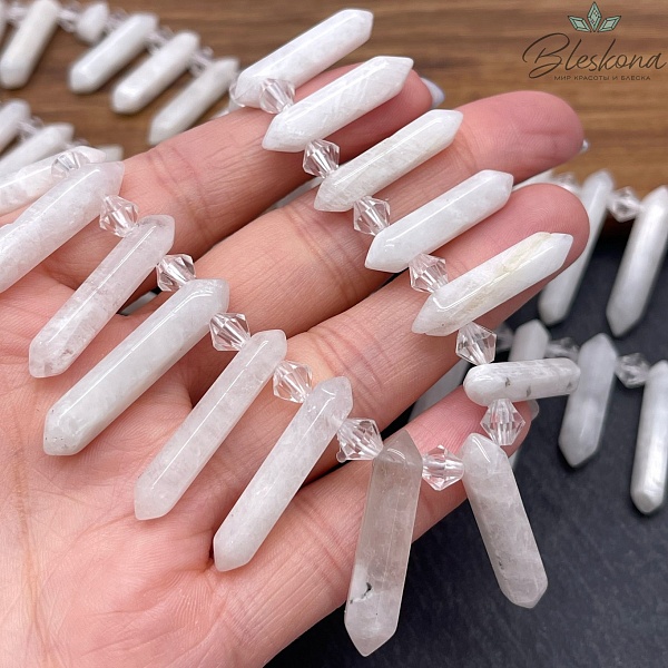 Лунный камень форма маятник (4-6)*(21-30) мм