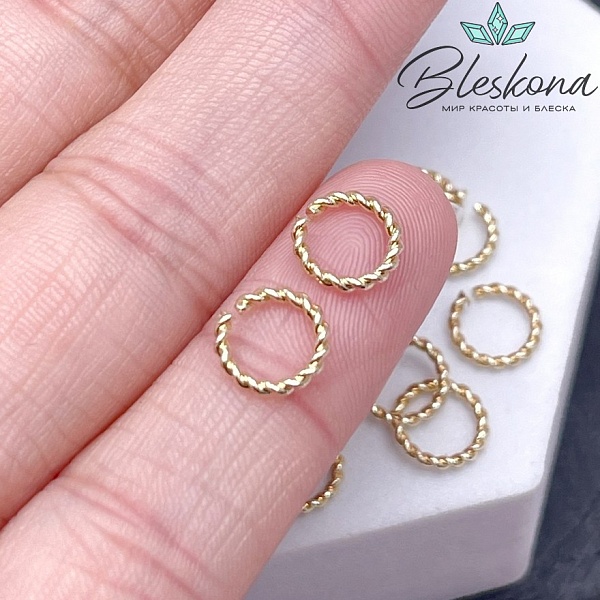 Соединительный элемент, Цвет золото 8 мм 