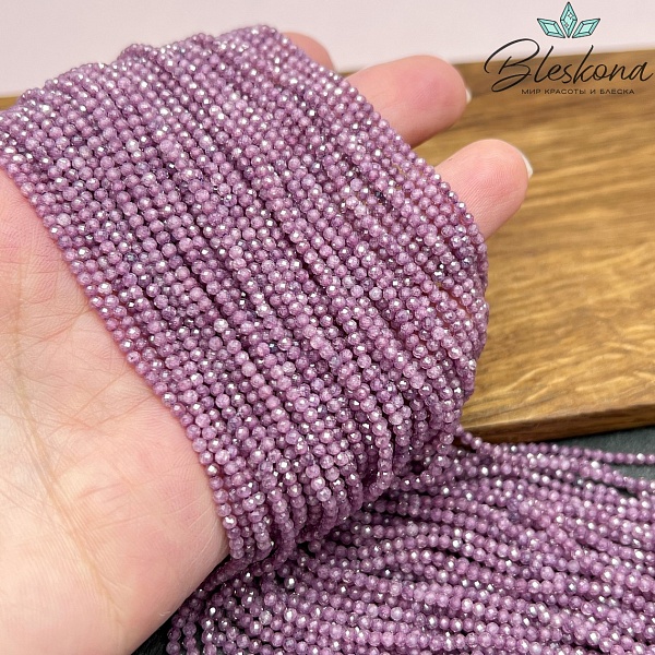 Циркон Glow темно-фиолетовый огранка 2 мм (кубический цирконий, фианит) 