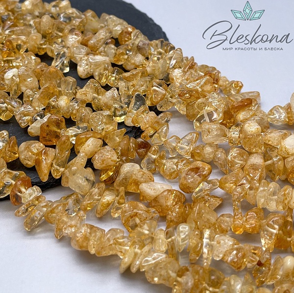 Крошка Цитрин ширина бусин ~ 13-18 мм