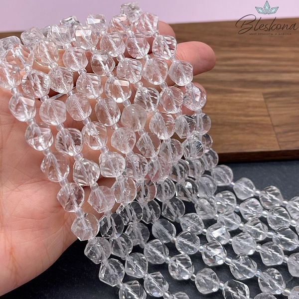 Горный хрусталь, огранка прямоугольная 10 мм